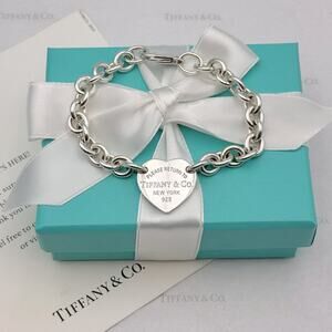 Tiffany & Co. Return to Tiffany Heart Tag Bracelet Sterling Silver 925 Gift Box